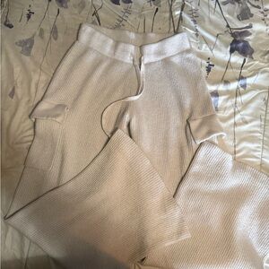 Rachel Page Cream Knit Pants